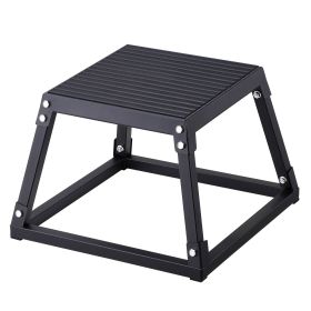 VEVOR Plyometric Jump Box, 12 Inch Plyo Box, Steel Plyometric Platform and Jumping Agility Box, Anti-Slip Fitness Exercise Step Up Box for Home Gym Tr