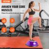 VEVOR Half Exercise Ball Trainer, 23 inch Balance Ball Trainer, 660lbs Stability Ball, Yoga Ball with Resistance Bands & Foot Pump, Strength Fitness B