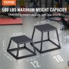 VEVOR Plyometric Jump Box, 12 Inch Plyo Box, Steel Plyometric Platform and Jumping Agility Box, Anti-Slip Fitness Exercise Step Up Box for Home Gym Tr
