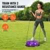 VEVOR Half Exercise Ball Trainer, 23 inch Balance Ball Trainer, 660lbs Stability Ball, Yoga Ball with Resistance Bands & Foot Pump, Strength Fitness B