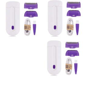 Induction Type Lady Hair Removal Device Epilator Laser Hair Removal Shaver (Option: UK-Opp 3PCS)